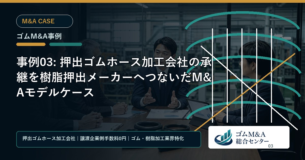 事例03: 押出ゴムホース加工会社の承継を樹脂押出メーカーへつないだM&Aモデルケース