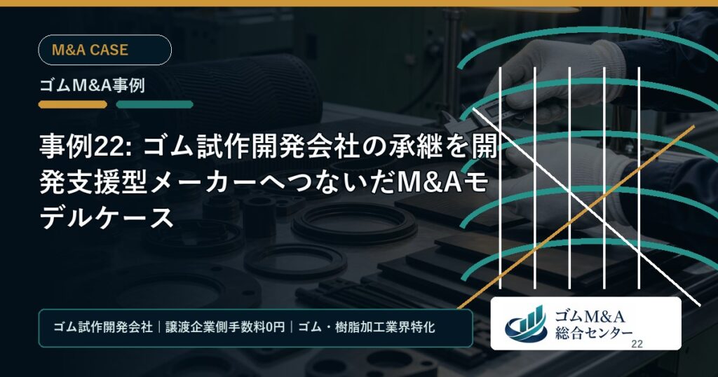 事例22: ゴム試作開発会社の承継を開発支援型メーカーへつないだM&Aモデルケース