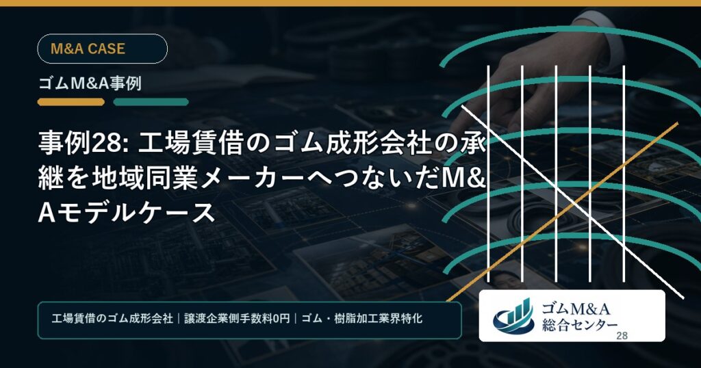 事例28: 工場賃借のゴム成形会社の承継を地域同業メーカーへつないだM&Aモデルケース