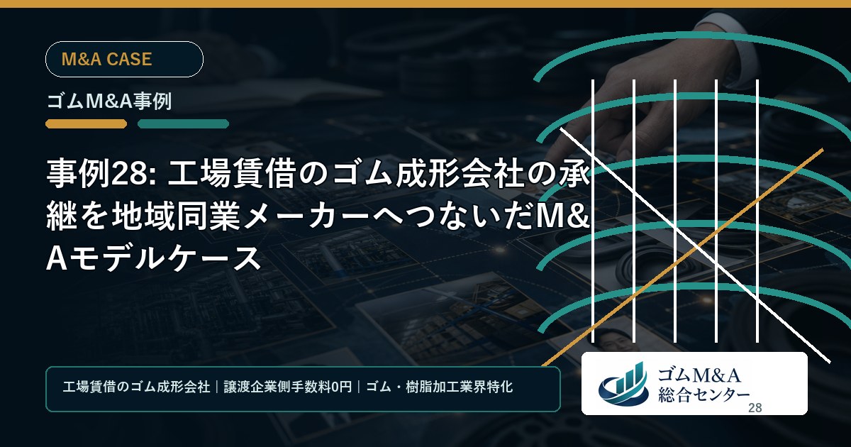 事例28: 工場賃借のゴム成形会社の承継を地域同業メーカーへつないだM&Aモデルケース