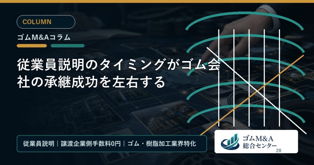 従業員説明のタイミングがゴム会社の承継成功を左右する