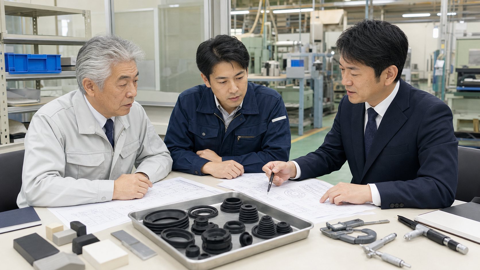 群馬のゴム会社M&Aで自動車部品と現場技能の承継を相談する経営者と担当者